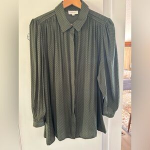 Böhme Green Polka Dot Blouse